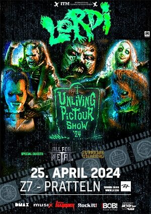 Poster von der Veranstaltung Unliving PicTour Show @ Konzertfabrik Z7, Pratteln