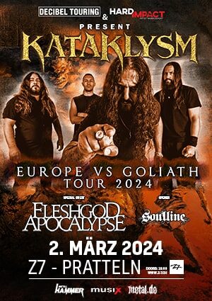 Poster von der Veranstaltung Kataklysm (Europe VS Goliath Tour 2024) @ Konzertfabrik Z7, Pratteln