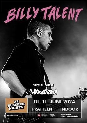 Poster von der Veranstaltung Billy Talent @ Konzertfabrik Z7, Pratteln