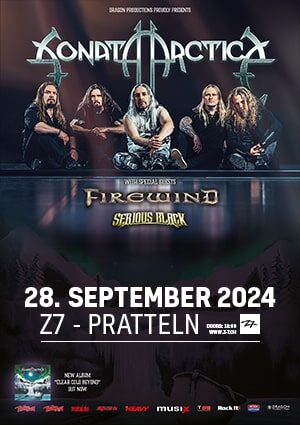 Poster von der Veranstaltung SONATA ARCTICA @ Konzertfabrik Z7, Pratteln