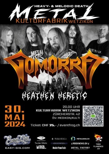 Poster of the event GOMORRA + HEATHEN HERETIC at Kulturfabfrik