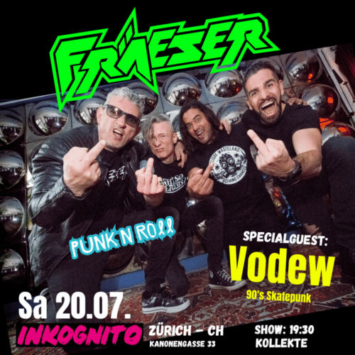 Poster von der Veranstaltung FRÄESER & Vodew @ Inkognito