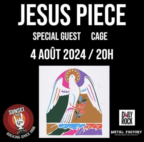 Poster von der Veranstaltung Jesus Piece & Cage @ Sunset Bar, Martigny