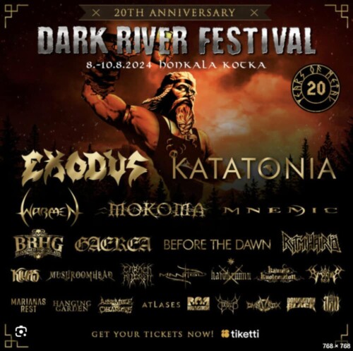 Poster von der Veranstaltung Dark River Festival @ Honkalan Hiihtostadion