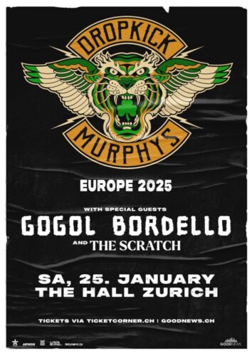 Poster von der Veranstaltung Dropkick Murphys @ The Hall, Zürich