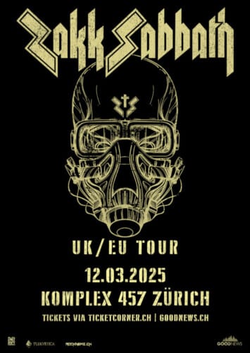 Poster von der Veranstaltung Zakk Sabbath @ Komplex 457, Zürich