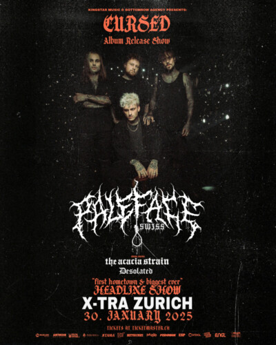 Poster von der Veranstaltung PALEFACE SWISS, The Acacia Strain & Drill @ X-TRA, Zürich