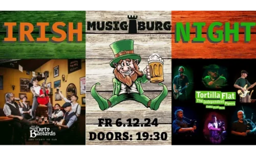 Poster von der Veranstaltung Irish Night: Uncle Bard & the dirty Bastards (I) – Tortilla Flat (CH) @ Musigburg, Aarburg