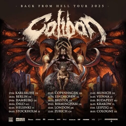 Poster von der Veranstaltung Caliban (Back From Hell Tour 2025) @ Komplex 457, Zürich