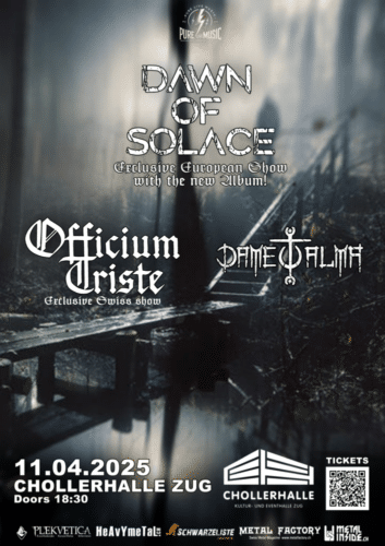 Poster von der Veranstaltung Dame Tu Alma, Dawn of Solace & Officium Triste @ Chollerhalle, Zug