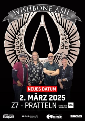 Poster von der Veranstaltung Wishbone Ash @ Konzertfabrik Z7, Pratteln