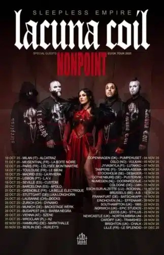 Poster von der Veranstaltung Lacuna Coil @ Les Docks, Lausanne