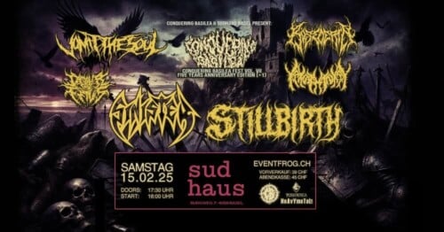 Poster von der Veranstaltung Conquering Basilea Fest Vol. VII @ Sudhaus Basel