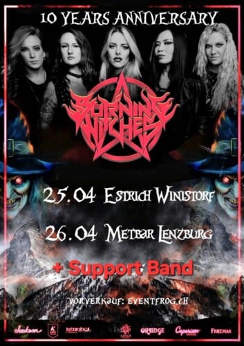 Poster von der Veranstaltung Burning Witches @ Estrich, Winistorf