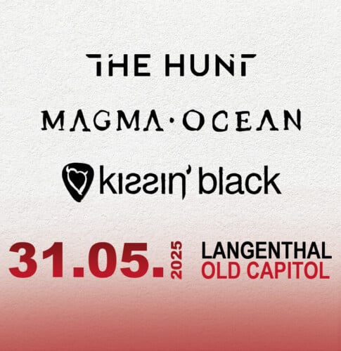 Poster von der Veranstaltung Kissin’ Black │Magma Ocean │The Hunt @ OldCapitol, Langenthal