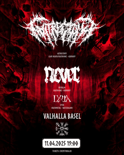 Poster von der Veranstaltung Gutrectomy, Never & Lyssa @ Valhalla