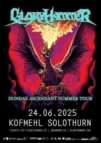 Poster von der Veranstaltung Gloryhammer @ Kofmehl, Solothurn