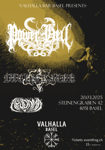 Poster von der Veranstaltung Power from Hell, Lucifericon & Akudama @ Valhalla