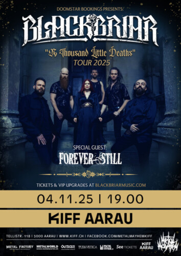 Poster von der Veranstaltung Blackbriar - A Thousand litte Deaths Tour 2025 @ KIFF, Aarau
