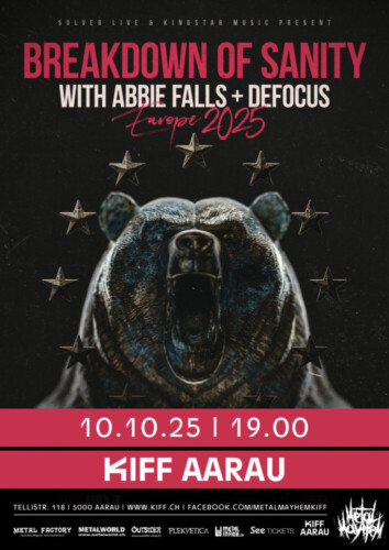Poster von der Veranstaltung Breakdown Of Sanity @ KIFF, Aarau