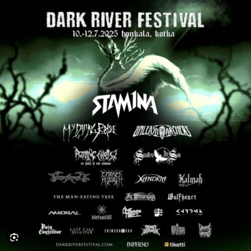 Poster von der Veranstaltung Dark River Festival @ Honkalan Hiihtostadion