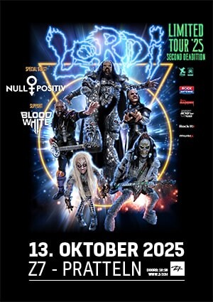 Poster von der Veranstaltung Lordi (Limited Tour '25 - Second Deadition) @ Konzertfabrik Z7, Pratteln