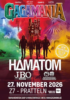Poster von der Veranstaltung Hämatom (Gagamania Tour 2026) @ Konzertfabrik Z7, Pratteln