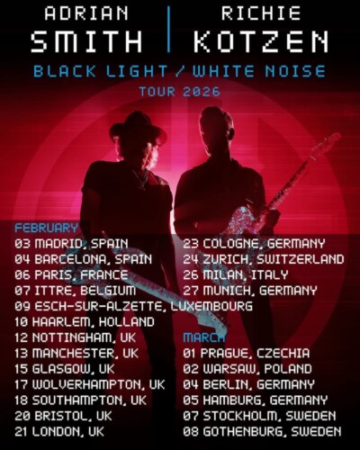 Poster von der Veranstaltung Smith/Kotzen - Black light / White Noise Tour 2026 @ Volkshaus, Zürich