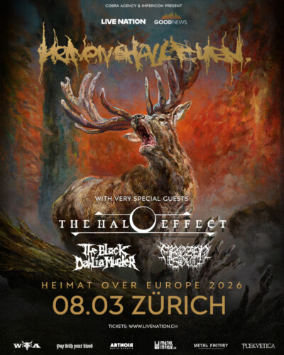 Poster von der Veranstaltung Heaven Shall Burn (Heimat Over Europe Tour 2026) @ Halle 622, Zürich