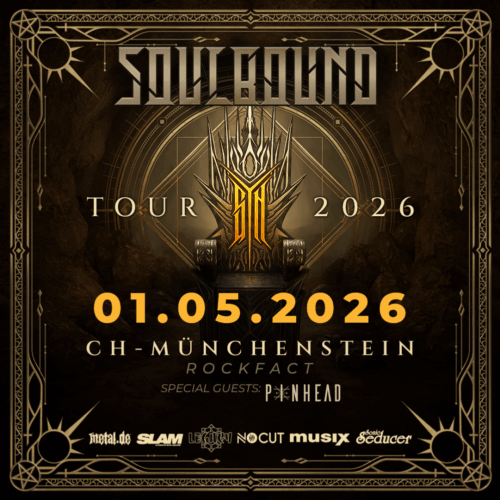 Poster von der Veranstaltung Soulbound @ Rockfact Music Club, Münchenstein