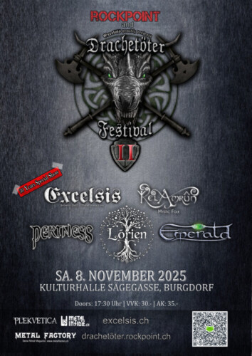 Poster von der Veranstaltung Drachetöter Festival 2025 @ Kulturhalle Sägegasse, Burgdorf