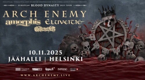 Poster von der Veranstaltung Arch Enemy, Amorphis, Eluveitie & Gatecreeper @ Jäähalli (Nordis), Helsinki