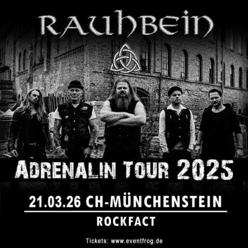 Poster von der Veranstaltung RAUHBEIN @ Rockfact Music Club, Münchenstein