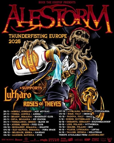 Poster von der Veranstaltung Alestorm (Thunderfisting Europe 2025) @ X-TRA, Zürich