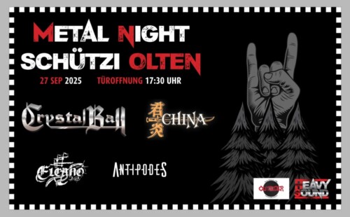 Poster von der Veranstaltung Metal Night Schützi Olten #1 @ Schützi, Olten