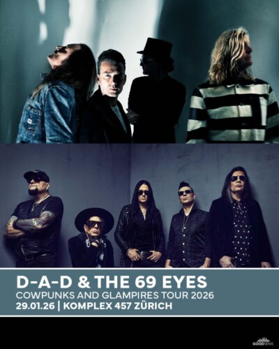 Poster von der Veranstaltung D-A-D & The 69 Eyes - Cowpunks and Glampires Tour @ Komplex 457, Zürich
