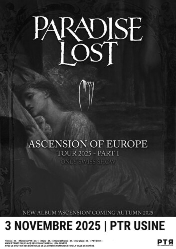 Poster von der Veranstaltung Paradise Lost @ L’Usine, Genf