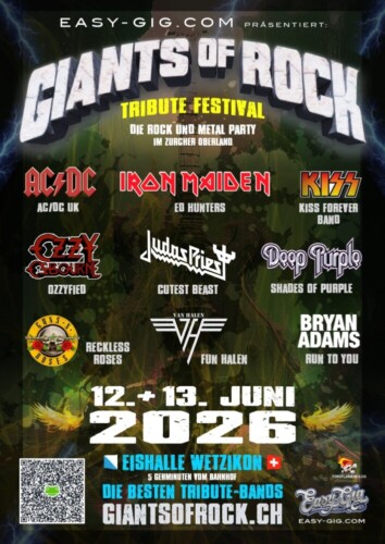 Poster von der Veranstaltung GIANTS OF ROCK Tribute Party Vol. 1 @ Eishalle Wetzikon