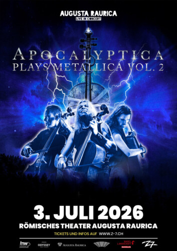 Poster von der Veranstaltung Apocalyptica @ Konzertfabrik Z7, Pratteln