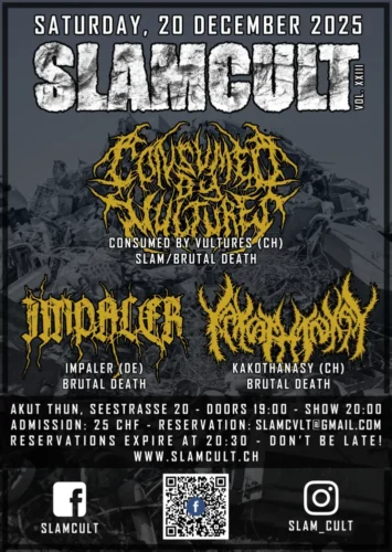 Poster von der Veranstaltung Consumed by Vultures, Impaler & Kakothanasy @ AkuT