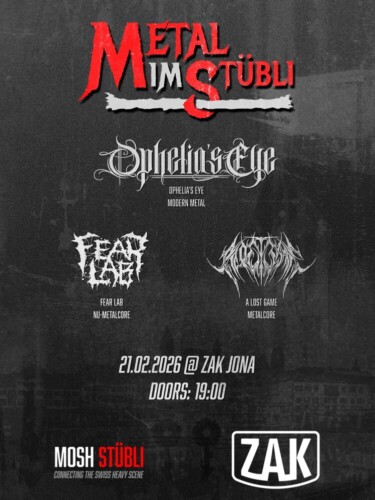 Poster von der Veranstaltung Metal im Stübli @ ZAK