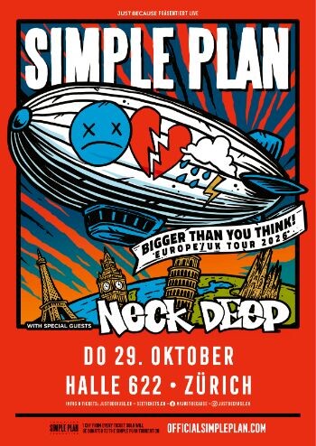 Poster von der Veranstaltung Bigger Than You Think! Europe Tour 2026 @ Halle 622, Zürich