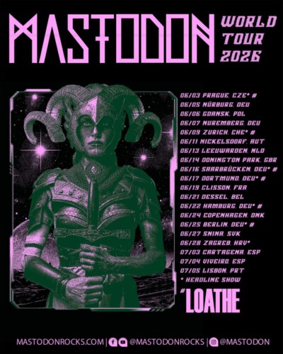 Poster von der Veranstaltung Mastodon (World Tour 2026) @ Komplex 457, Zürich