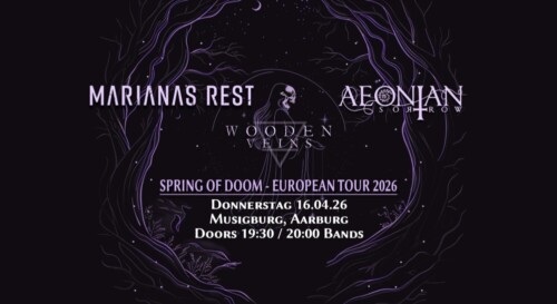 Poster von der Veranstaltung Marianas Rest (FIN) . Aeonian Sorrow (GR/FIN) , Wooden Veins (CHI) @ Musigburg, Aarburg