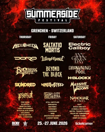 Poster von der Veranstaltung Summerside Festival 2026 @ Flugplatz Grenchen