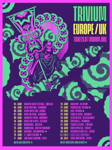 Poster von der Veranstaltung Trivium @ Konzertfabrik Z7, Pratteln