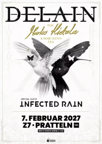 Poster of the event Delain feat. Marko Hietala at Konzertfabrik Z7, Pratteln