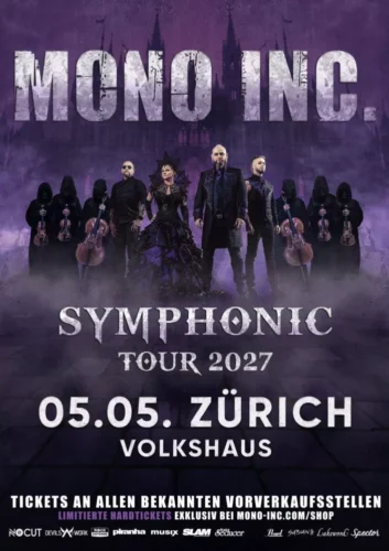 Poster of the event MONO INC. (Symphonic Tour 2027) at Volkshaus, Zürich