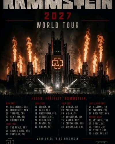 Poster von der Veranstaltung Rammstein (World Tour 2027) @ Stadion Letzigrund