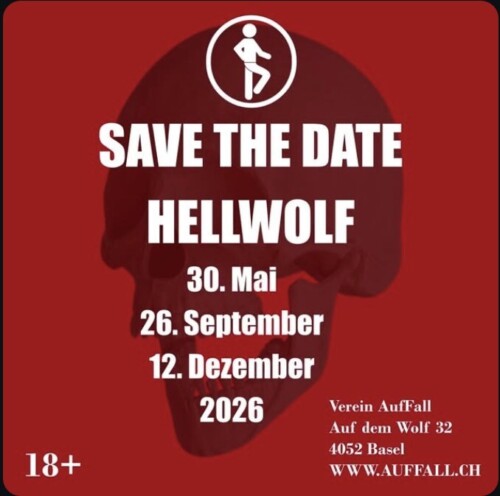 Poster von der Veranstaltung Hellwolf Basel presents: Wake Up, Tellrock & The Fags @ Verein Auffall